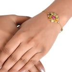 Load image into Gallery viewer, Navratna Harmony Bracelet in 18 Kt
