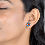 Load image into Gallery viewer, Neel Pushp Enamel Studs in 18 Kt
