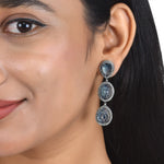 Load image into Gallery viewer, Aqua Flow Silver-Gold Victorian Earrings

