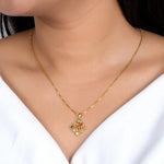 Load image into Gallery viewer, Bloom Navratna Pendant in 18 Kt
