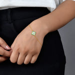 Load image into Gallery viewer, Prism Square Enamel Gold Bracelet in 18 Kt
