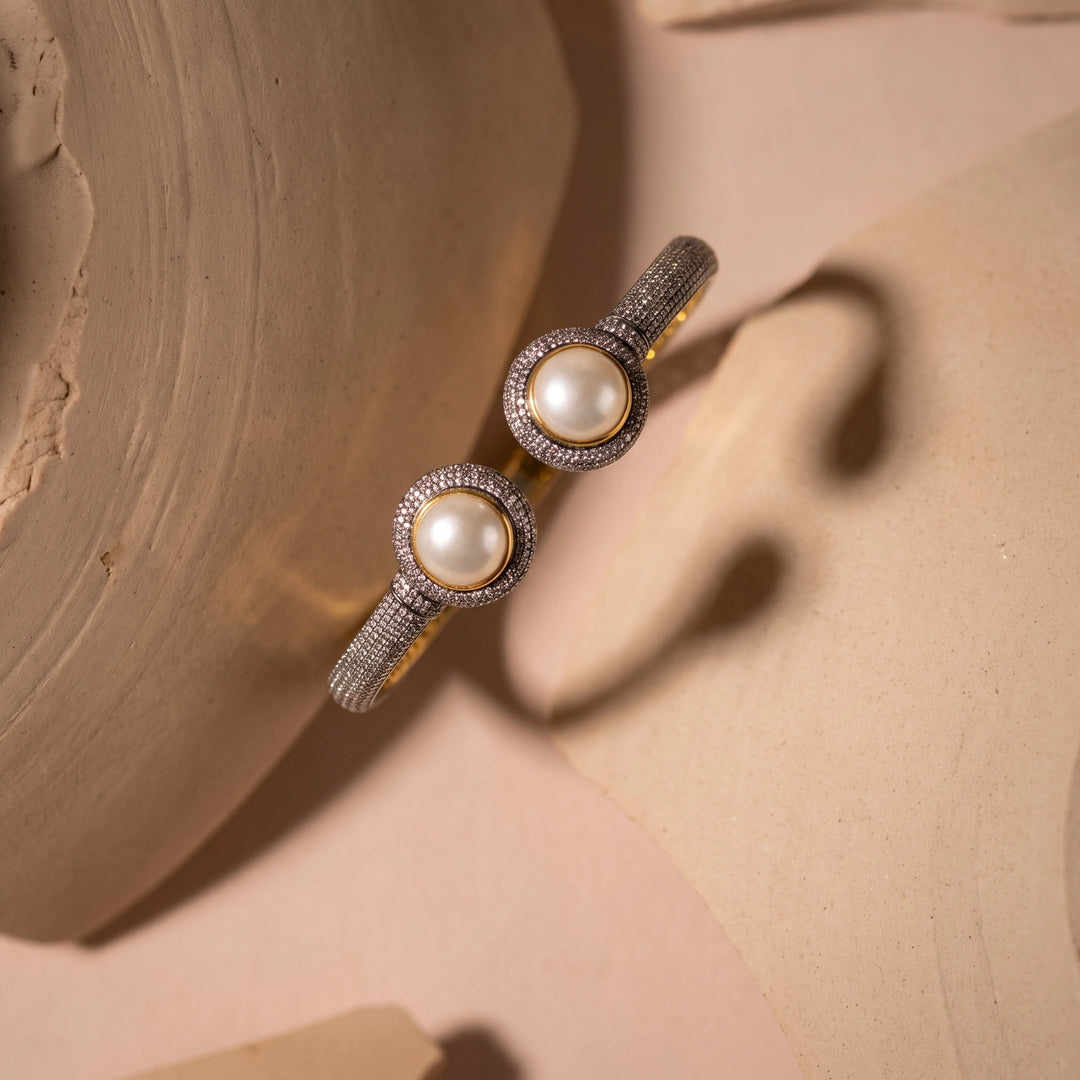 Victorian Twin Pearl Cuff
