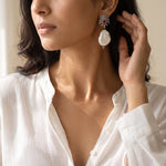 Load image into Gallery viewer, Victorian Baroque Pearl &amp; Ruby Earrings
