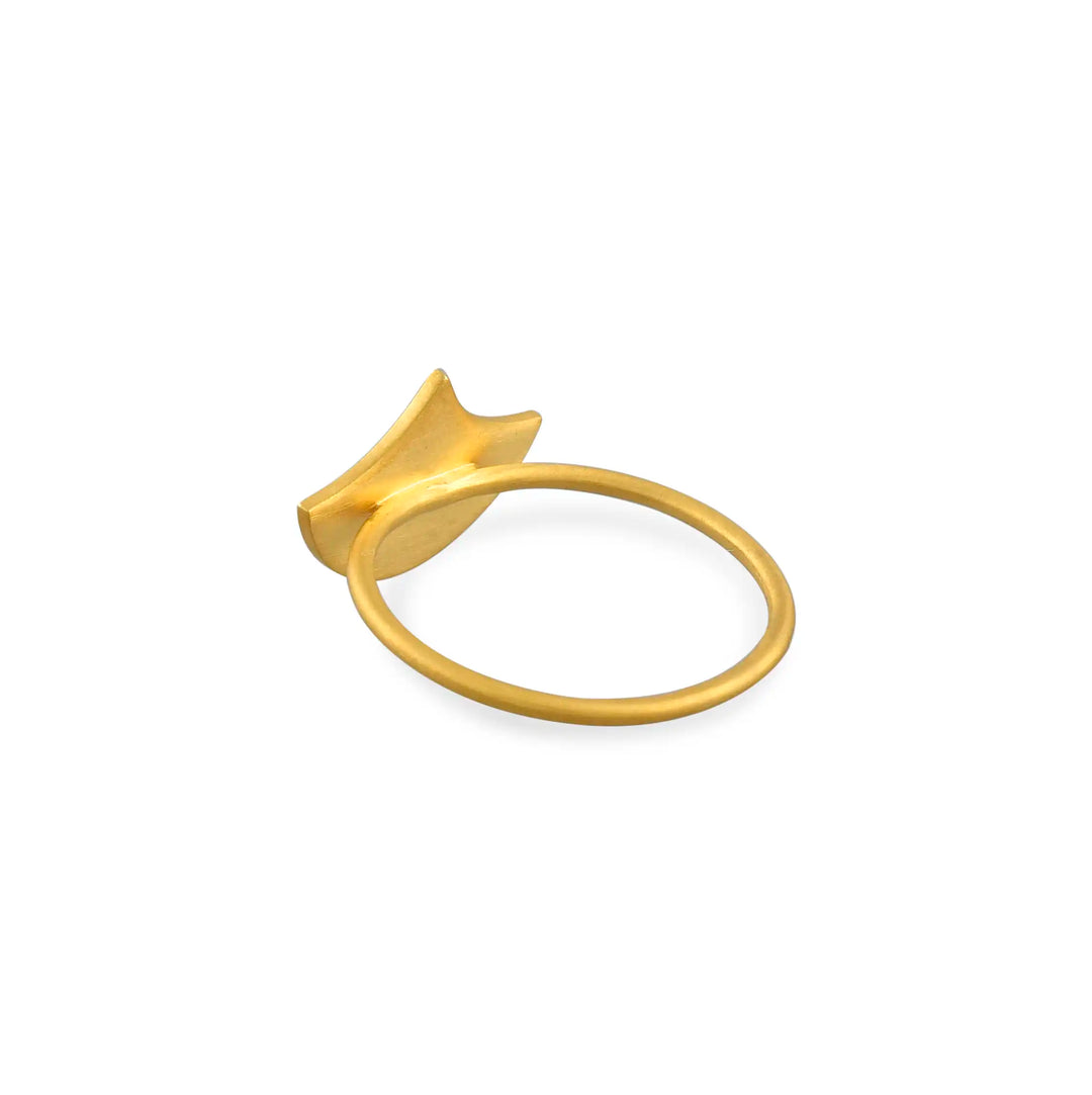 Sculpted Enamel Statement Gold Ring