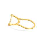 Load image into Gallery viewer, Enamel Medallion Gold Ring in 18 Kt
