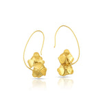 Load image into Gallery viewer, Enamel Bloom Gold Earrings in 18 Kt
