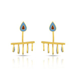 Load image into Gallery viewer, Enamel Statement Earring in 18 Kt
