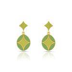 Load image into Gallery viewer, Springlight Enamel Gold Earrings in 18 Kt
