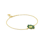 Load image into Gallery viewer, Enamel Motif Gold Bracelet in 18 Kt
