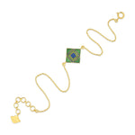 Load image into Gallery viewer, Prism Square Enamel Gold Bracelet in 18 Kt
