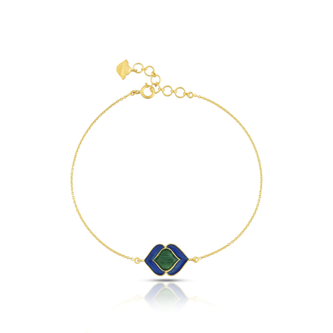 Oceanline Enamel Gold Bracelet in 18 Kt