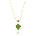 Load image into Gallery viewer, Dual-Side Enamel Drop Necklace
