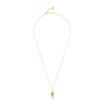 Load image into Gallery viewer, Turquoise Enamel Gold Necklace in 18 Kt
