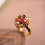 Load image into Gallery viewer, Heritage Navratna Ring in 18 Kt
