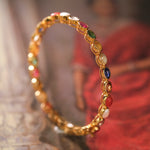 Load image into Gallery viewer, Classic Navratna Openable Bangle in 18 Kt
