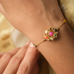 Load image into Gallery viewer, Navratna Harmony Bracelet in 18 Kt
