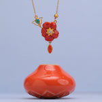 Load image into Gallery viewer, Coral Bloom Artistic Necklace in 18 Kt
