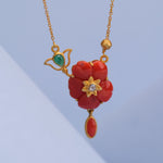 Load image into Gallery viewer, Coral Bloom Artistic Necklace in 18 Kt
