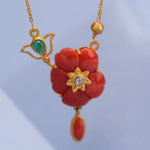 Load image into Gallery viewer, Coral Bloom Artistic Necklace in 18 Kt
