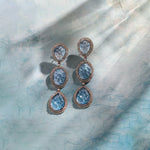Load image into Gallery viewer, Aqua Flow Silver-Gold Victorian Earrings
