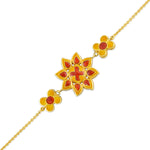 Load image into Gallery viewer, Navratna Surya Bloom Bracelet in 18 Kt
