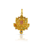 Load image into Gallery viewer, Navratna Heritage Pendant in 18 Kt
