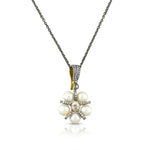 Load image into Gallery viewer, Victorian Pearl Cluster Necklace
