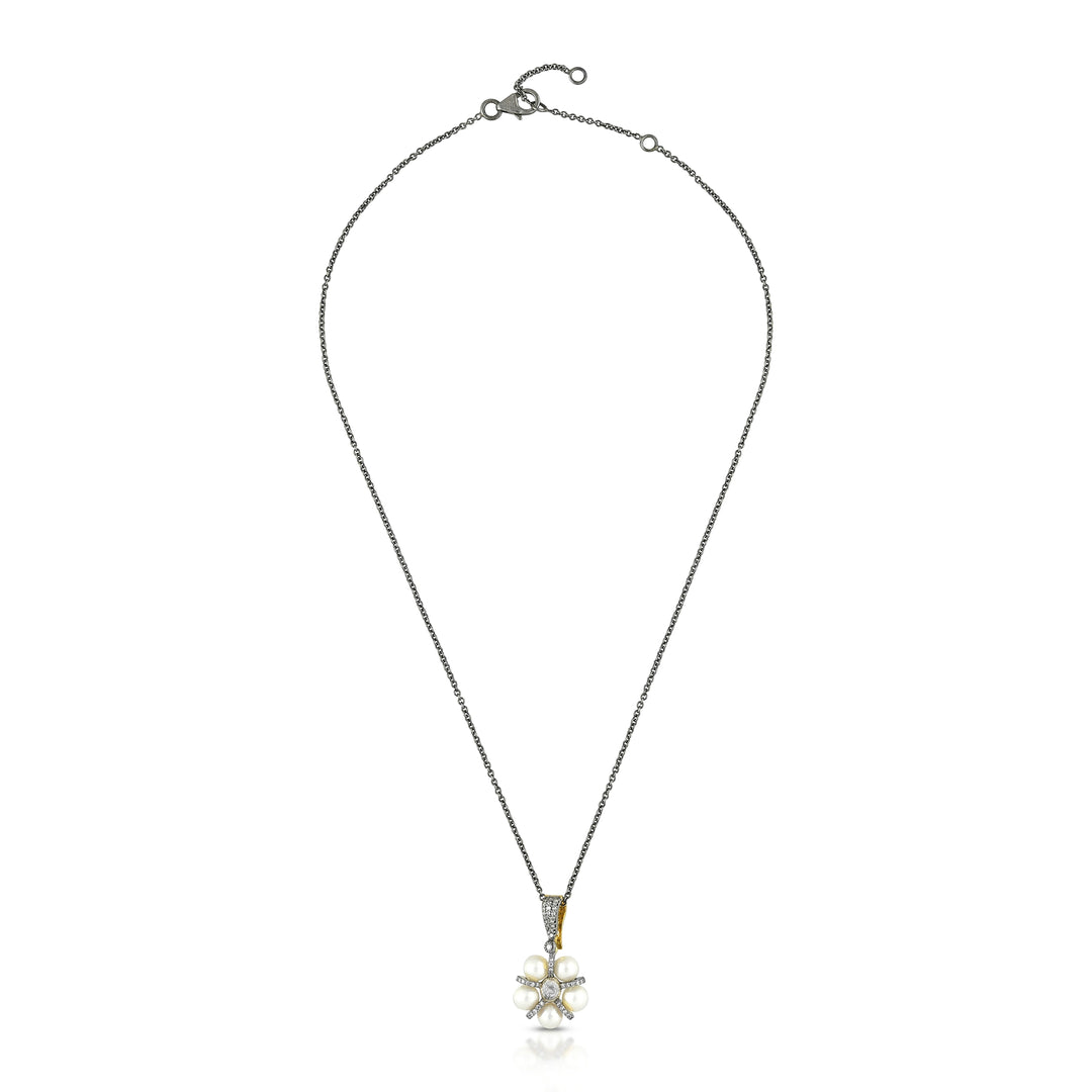 Victorian Pearl Cluster Necklace