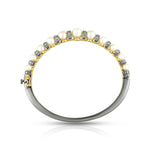 Load image into Gallery viewer, Pearl &amp; Diamond Openable Victorian Bangle
