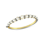 Load image into Gallery viewer, Pearl &amp; Diamond Openable Victorian Bangle
