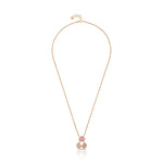 Load image into Gallery viewer, Blush Sapphire Drop Rose Gold Necklace in 18 Kt

