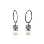 Load image into Gallery viewer, Victorian Pearl Jhumka Hoops
