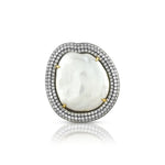 Load image into Gallery viewer, Victorian Baroque Pearl &amp; Diamond Ring
