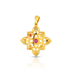 Load image into Gallery viewer, Bloom Navratna Pendant in 18 Kt
