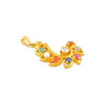 Load image into Gallery viewer, Navratna Tejas Pendant in 18 Kt
