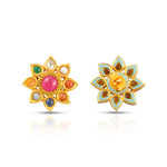 Load image into Gallery viewer, Navratna Surya Studs in 18 Kt
