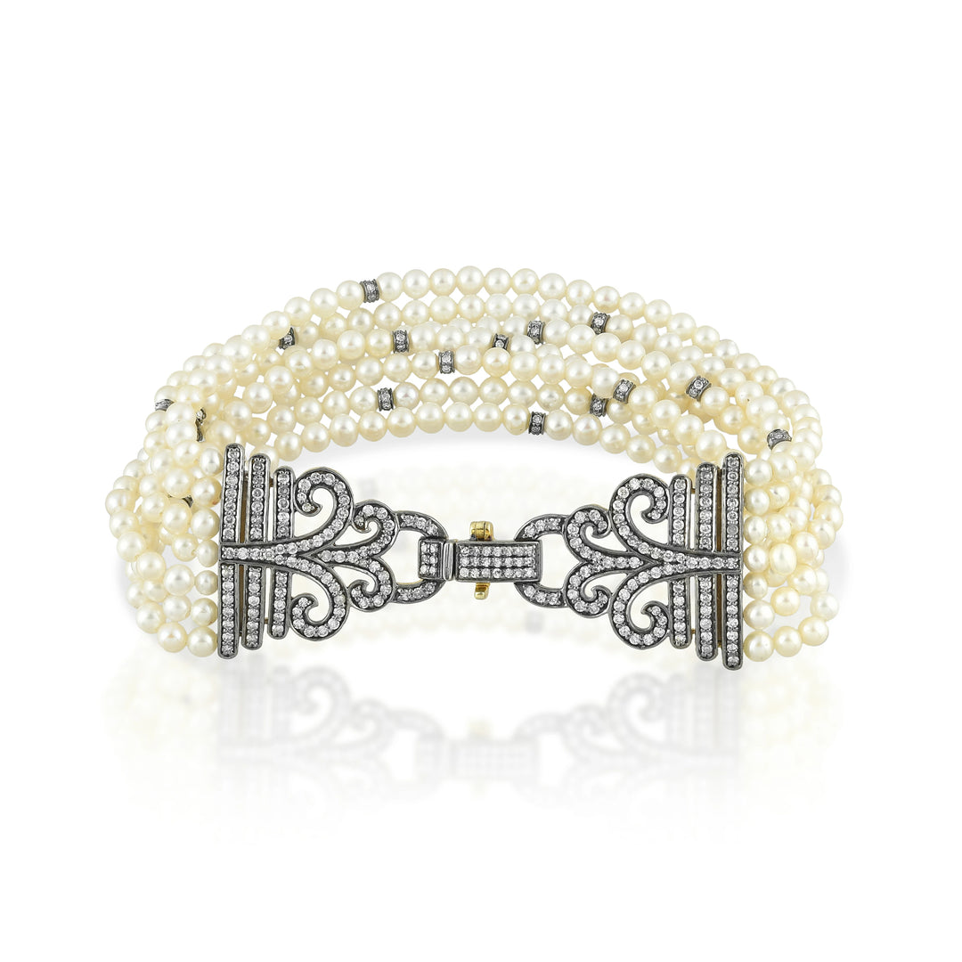 Victorian Multi-Strand Pearl Bracelet