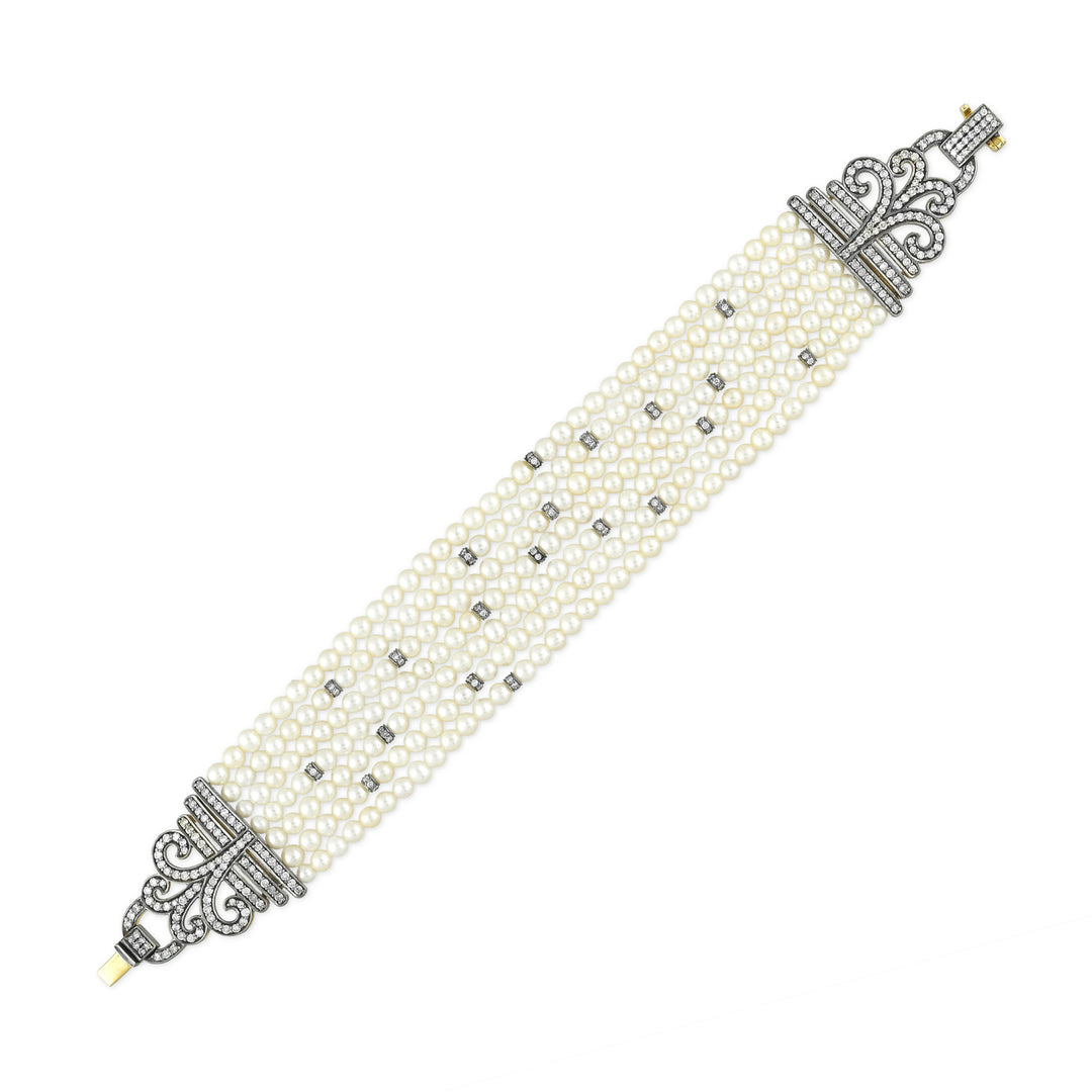 Victorian Multi-Strand Pearl Bracelet