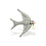 Load image into Gallery viewer, Victorian Diamond Bird Brooch
