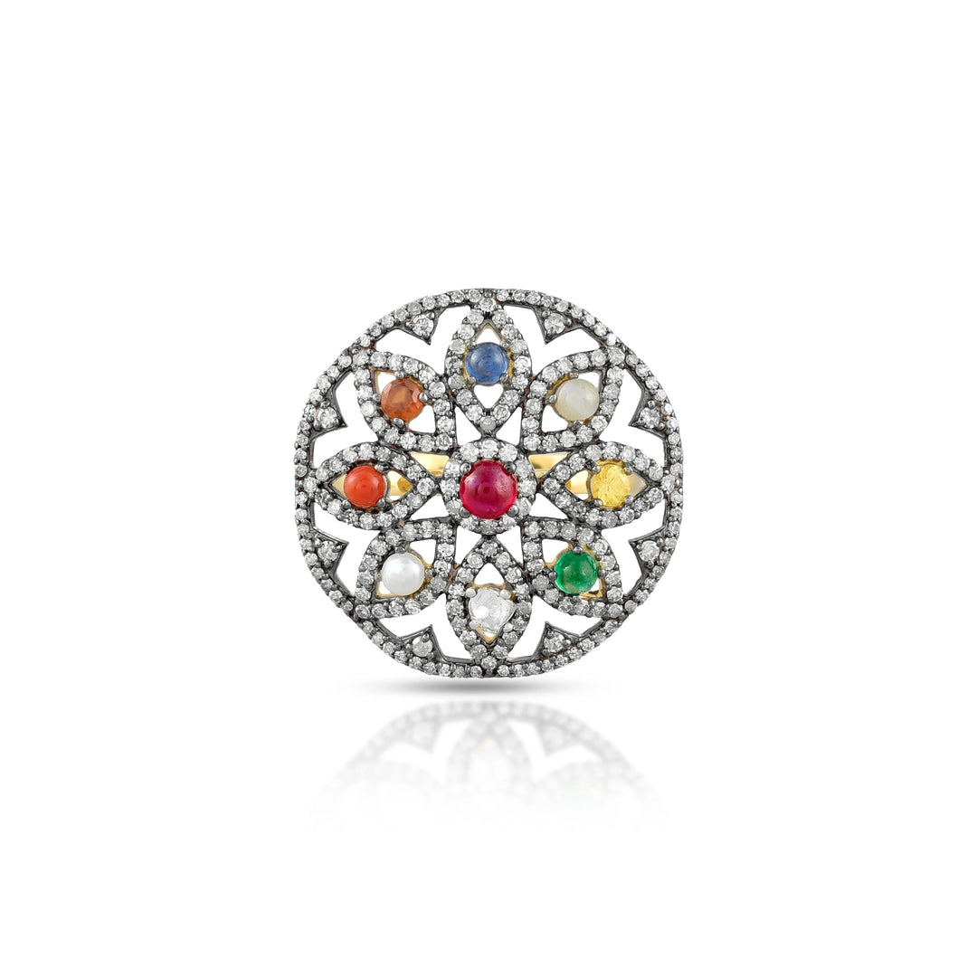 Navratna Mandala Victorian Ring