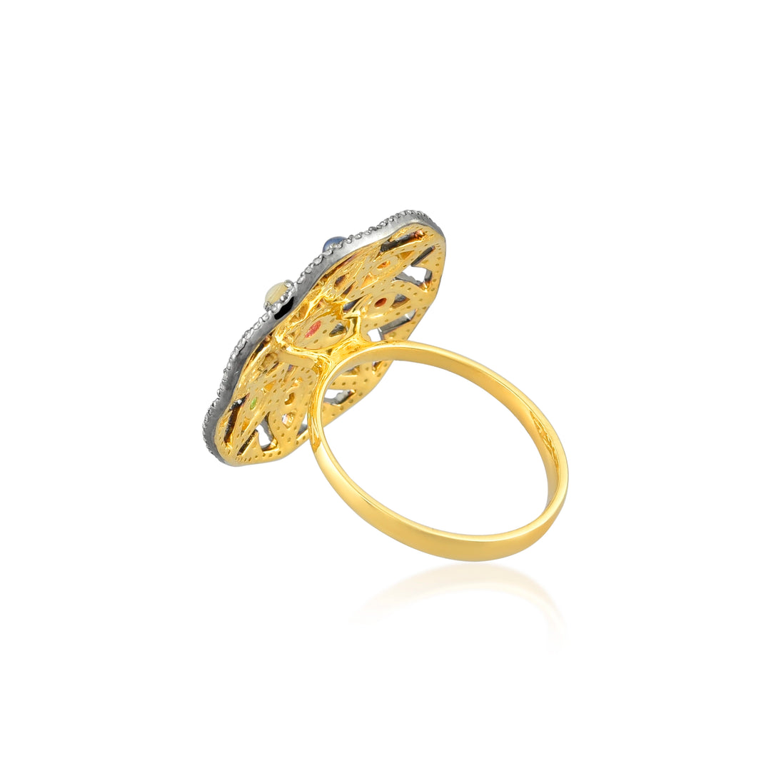Navratna Mandala Victorian Ring