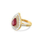 Load image into Gallery viewer, Regal Teardrop ring in 18 Kt
