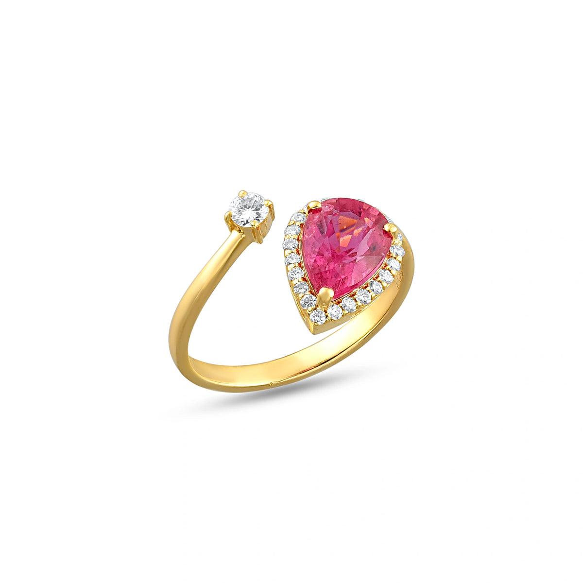 Royal embrace ring in 18 kt