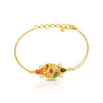 Load image into Gallery viewer, Contemporary Navratna Bracelet in 18 Kt
