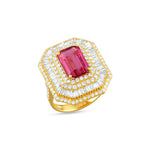 Load image into Gallery viewer, Grand Rubellite Ring in 18 Kt

