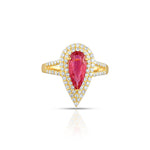 Load image into Gallery viewer, Empress Flame Ring in 18 Kt
