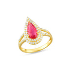 Load image into Gallery viewer, Empress Flame Ring in 18 Kt
