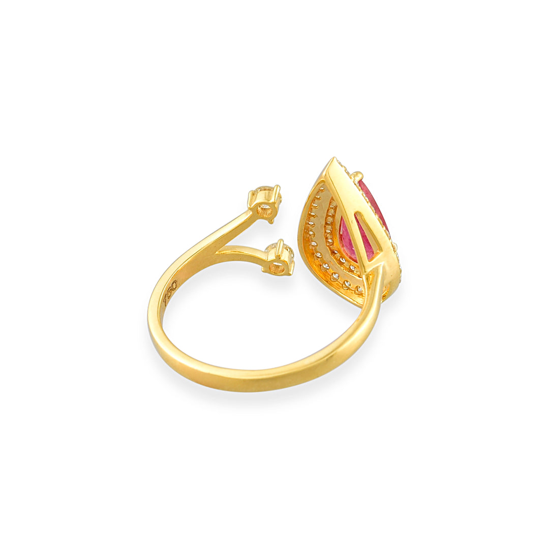 Velvet Fire Ring in 18 Kt