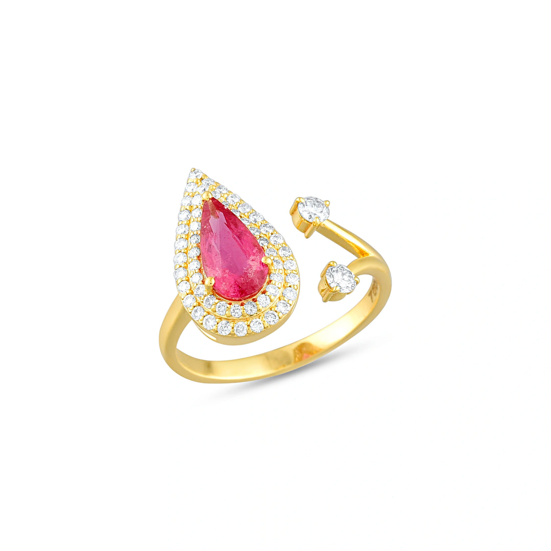 Velvet Fire Ring in 18 Kt