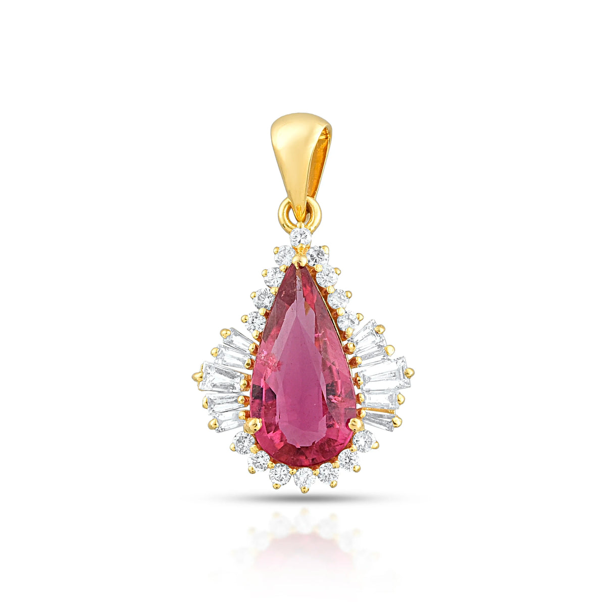 The imperial ruby drop in 18 kt